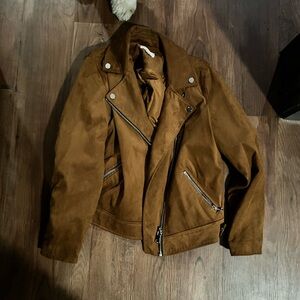 Loft Brown Suede Biker Jacket